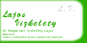 lajos vizkelety business card